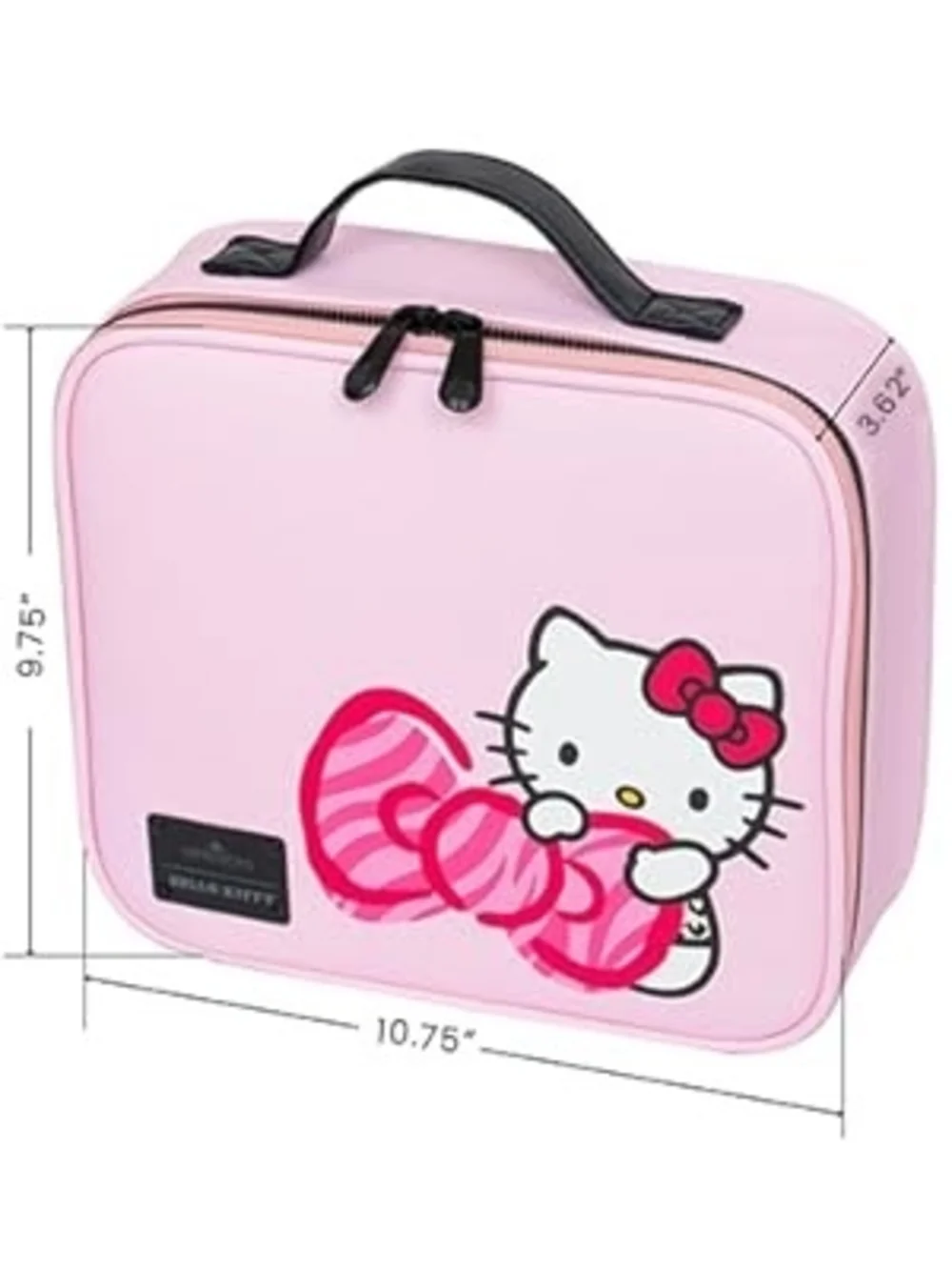 Impression Vanity Makeup Bag with Faux‎ Leather, Hello Kitty Travel Toiletry Bag